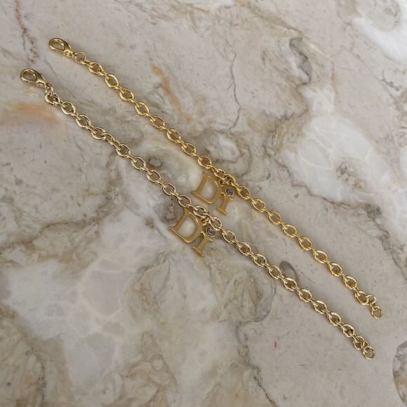 Di Gold Tone Link Charm Bracelet (set of 2) - Picture 4 of 5